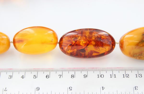 German Large Baltic Amber Antique Unique Handmade Rare Beads A0151 RRP£14000!!!