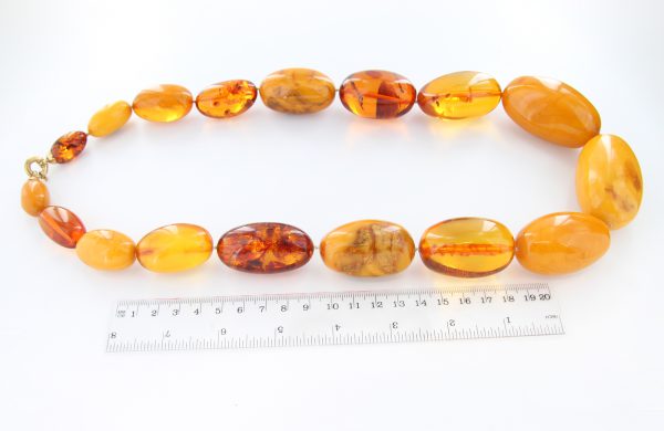 German Large Baltic Amber Antique Unique Handmade Rare Beads A0151 RRP£14000!!!