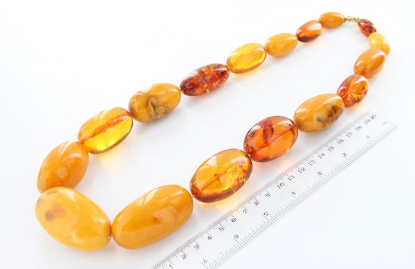 German Large Baltic Amber Antique Unique Handmade Rare Beads A0151 RRP£14000!!!