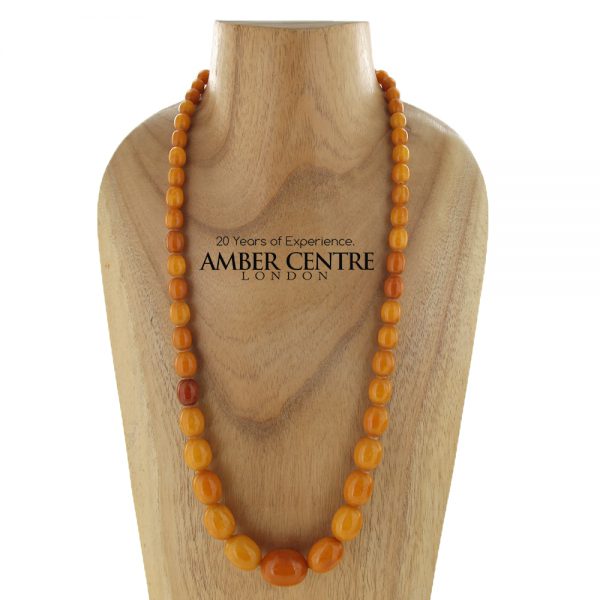 Antique German Butterscotch Baltic Amber Unique Beaded Necklace A0142 RRP£7250!!!