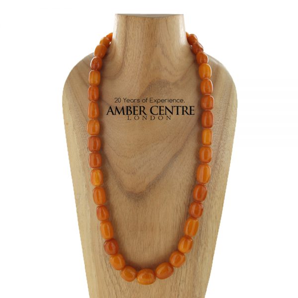 Antique German Butterscotch Baltic Amber Unique Beaded Necklace A0136 RRP£12500!!!