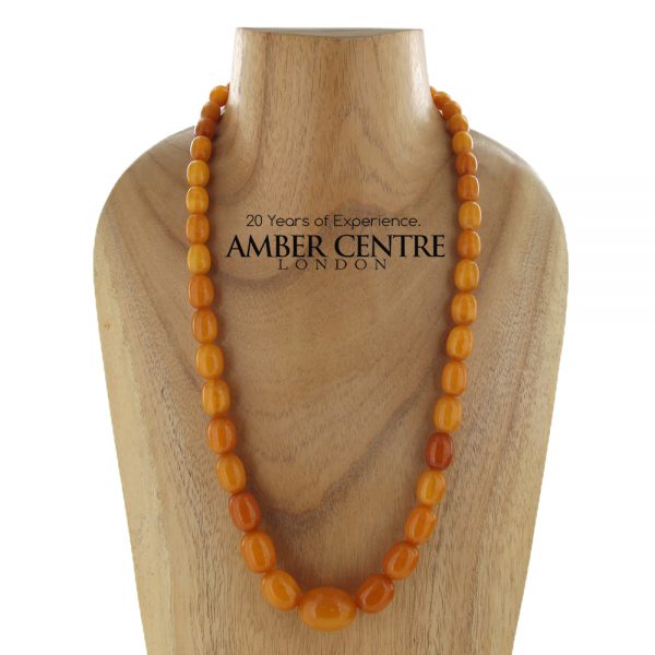 Antique German Butterscotch Baltic Amber Unique Beaded Necklace A0138 RRP£6250!!!