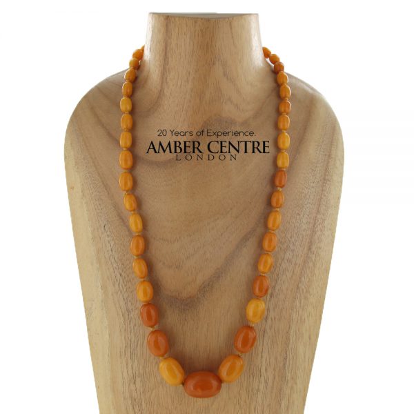 Antique German Butterscotch Baltic Amber Unique Beaded Necklace A0137 RRP£5950!!