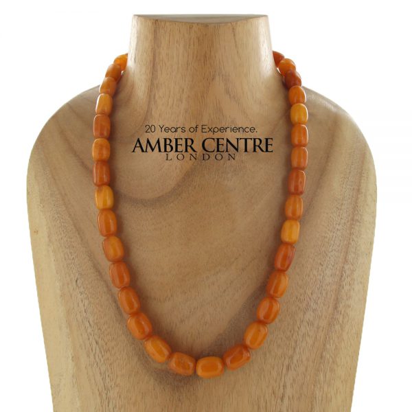 Antique German Butterscotch Baltic Amber Unique Beaded Necklace A0135 RRP£4250!!!