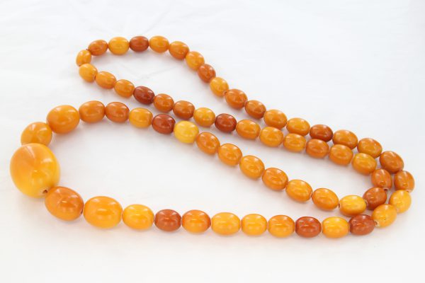 Antique German Butterscotch Baltic Amber Unique Beaded Necklace A0139 RRP£19000!!!