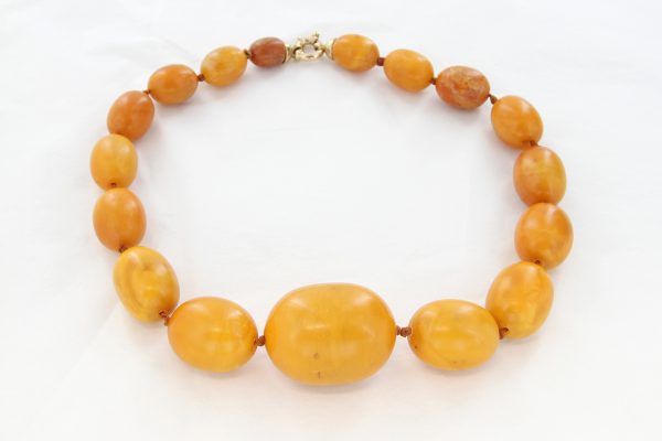 Antique German Baltic Butterscotch Amber Unique Beaded Necklace A0141 RRP£8950!!