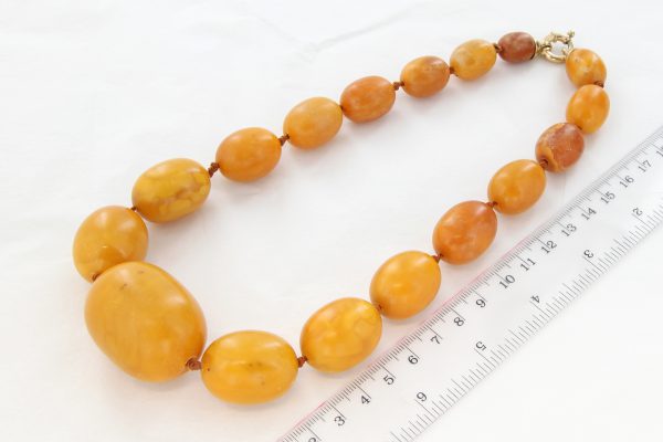 Antique German Baltic Butterscotch Amber Unique Beaded Necklace A0141 RRP£8950!!