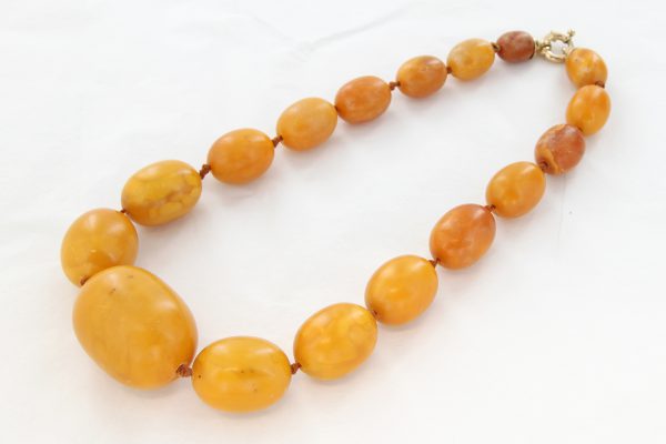 Antique German Baltic Butterscotch Amber Unique Beaded Necklace A0141 RRP£8950!!