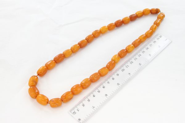 Antique German Butterscotch Baltic Amber Unique Beaded Necklace A0135 RRP£4250!!!