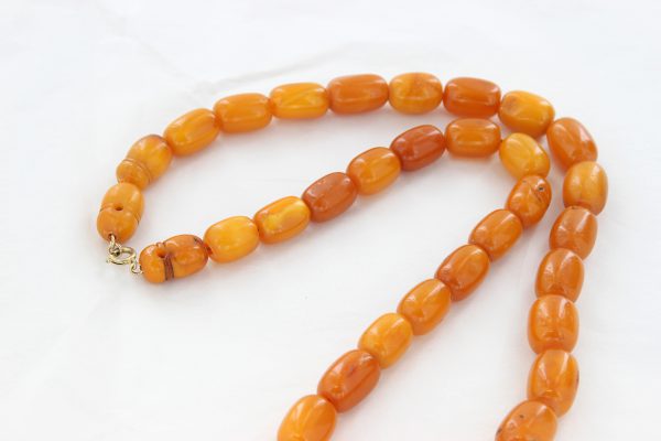 Antique German Butterscotch Baltic Amber Unique Beaded Necklace A0135 RRP£4250!!!