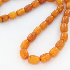 Antique German Butterscotch Baltic Amber Unique Beaded Necklace A0135 RRP£4250!!!