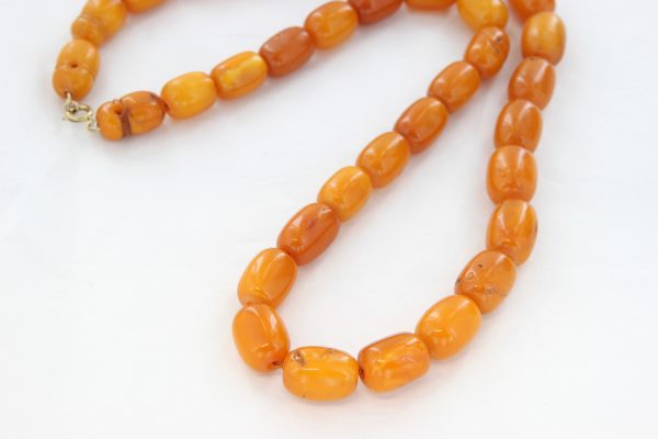 Antique German Butterscotch Baltic Amber Unique Beaded Necklace A0135 RRP£4250!!!