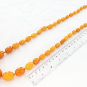 Antique German Butterscotch Baltic Amber Unique Beaded Necklace A0137 RRP£5950!!