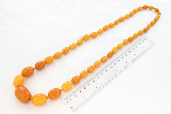 Antique German Butterscotch Baltic Amber Unique Beaded Necklace A0137 RRP£5950!!