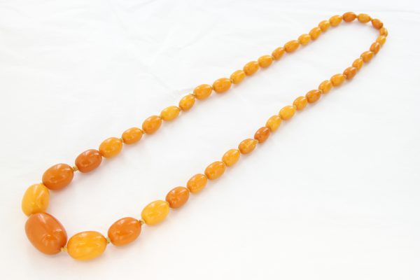 Antique German Butterscotch Baltic Amber Unique Beaded Necklace A0137 RRP£5950!!