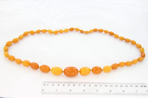 Antique German Butterscotch Baltic Amber Unique Beaded Necklace A0137 RRP£5950!!