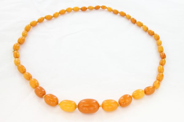 Antique German Butterscotch Baltic Amber Unique Beaded Necklace A0137 RRP£5950!!