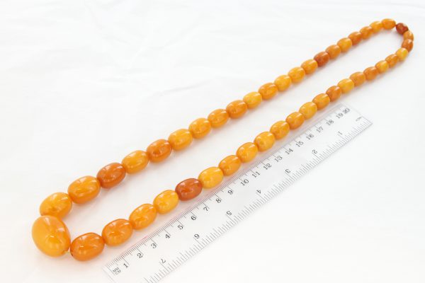 Antique German Butterscotch Baltic Amber Unique Beaded Necklace A0138 RRP£6250!!!