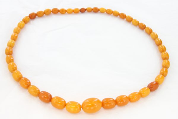 Antique German Butterscotch Baltic Amber Unique Beaded Necklace A0138 RRP£6250!!!