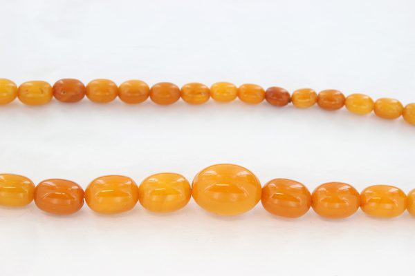 Antique German Butterscotch Baltic Amber Unique Beaded Necklace A0138 RRP£6250!!!