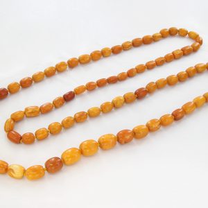 Antique German Unique Butterscotch Baltic Amber Beaded Necklace A0134 RRP£27000!!!