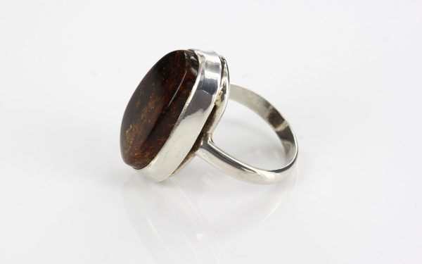Handmade German Classic Baltic Amber 925 Silver Ring WR101 RRP£80!!! Size P(56)