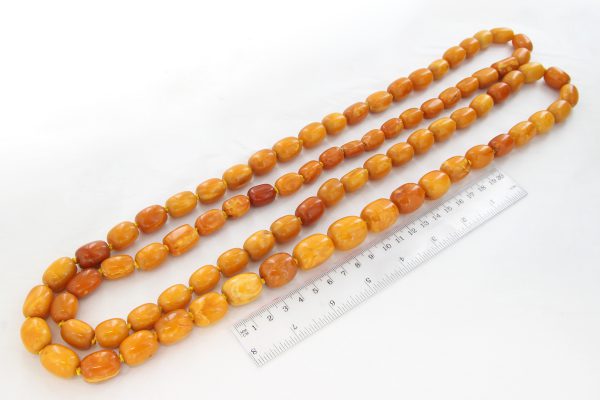 Antique German Unique Butterscotch Baltic Amber Beaded Necklace A0134 RRP£27000!!!