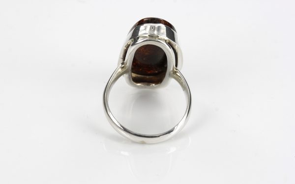 Handmade German Classic Baltic Amber 925 Silver Ring WR101 RRP£80!!! Size P(56)