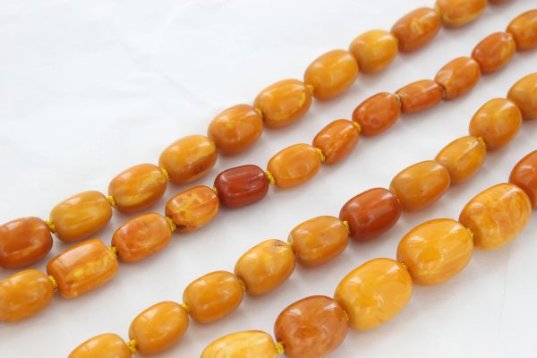 Antique German Unique Butterscotch Baltic Amber Beaded Necklace A0134 RRP£27000!!!