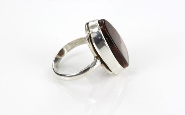 Handmade German Classic Baltic Amber 925 Silver Ring WR101 RRP£80!!! Size P(56)