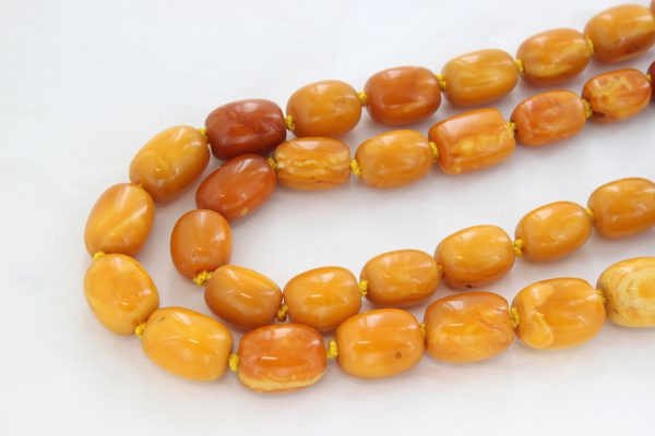 Antique German Unique Butterscotch Baltic Amber Beaded Necklace A0134 RRP£27000!!!