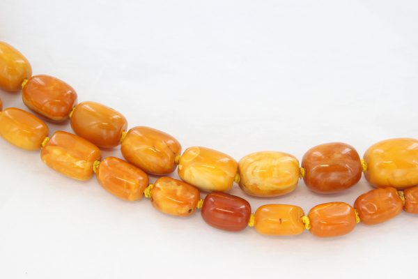 Antique German Unique Butterscotch Baltic Amber Beaded Necklace A0134 RRP£27000!!!