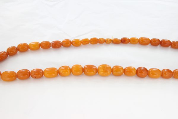 Antique German Butterscotch Baltic Amber Unique Beaded Necklace A0136 RRP£12500!!!