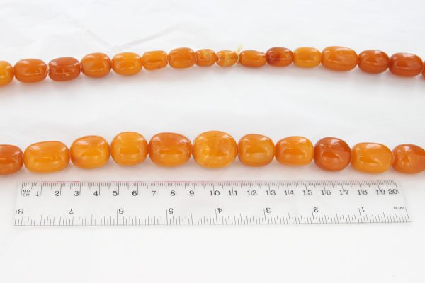 Antique German Butterscotch Baltic Amber Unique Beaded Necklace A0136 RRP£12500!!!