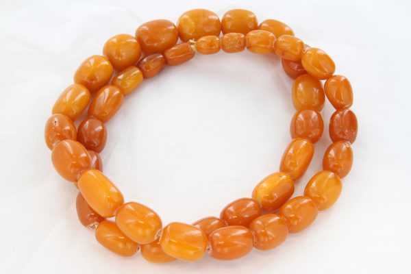 Antique German Butterscotch Baltic Amber Unique Beaded Necklace A0136 RRP£12500!!!