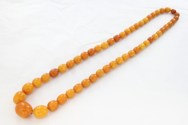 Antique German Butterscotch Baltic Amber Unique Beaded Necklace A0140 RRP£9500!!!