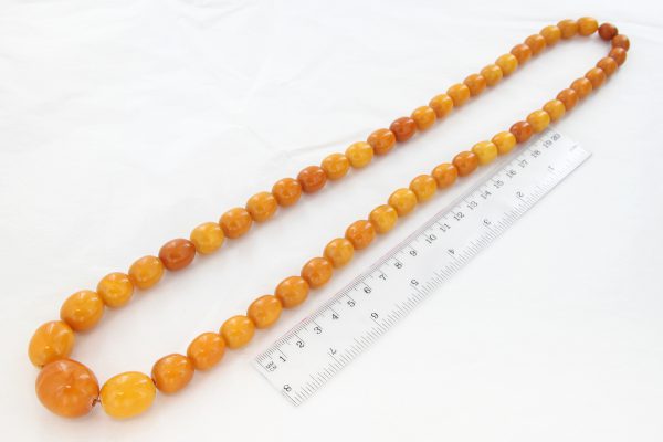 Antique German Butterscotch Baltic Amber Unique Beaded Necklace A0140 RRP£9500!!!