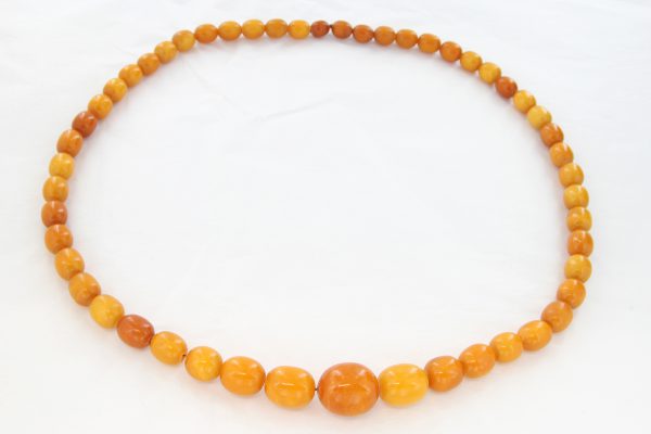 Antique German Butterscotch Baltic Amber Unique Beaded Necklace A0140 RRP£9500!!!