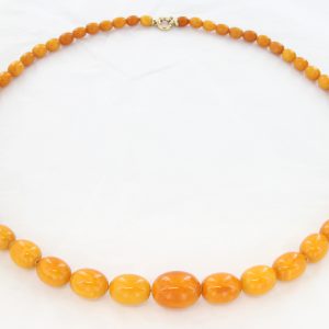 Antique German Butterscotch Baltic Amber Unique Beaded Necklace A0142 RRP£7250!!!