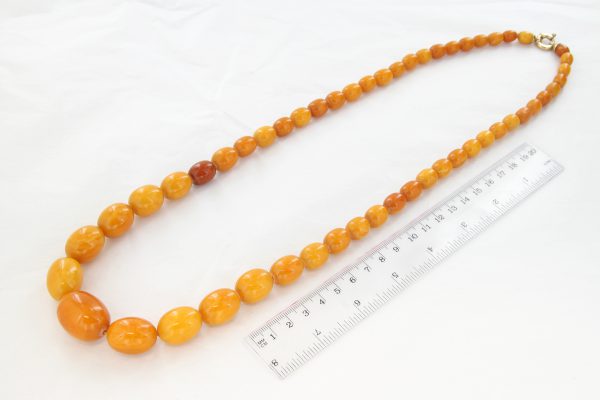 Antique German Butterscotch Baltic Amber Unique Beaded Necklace A0142 RRP£7250!!!