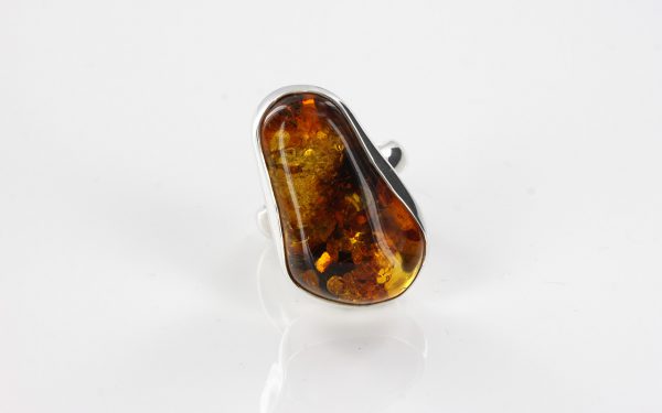 Handmade German Baltic Amber Elegant Ring In 925 Silver Size R(59) WR107 RRP £140!!!