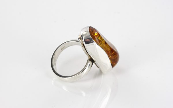 Handmade German Baltic Amber Elegant Ring In 925 Silver Size R(59) WR107 RRP £140!!!