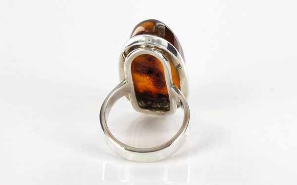 Handmade German Baltic Amber Elegant Ring In 925 Silver WR145 RRP£135!!! Size:P(57)