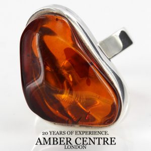 Handmade German Genuine Baltic Amber Elegant Ring 925 Silver Ring WR171 RRP£145!!!