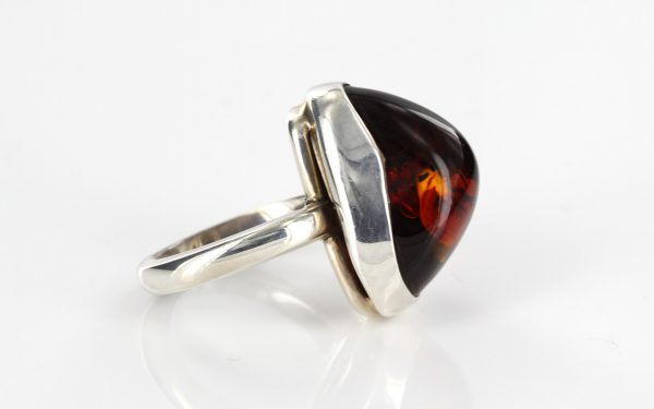German Genuine Baltic Amber In 925 Silver Handmade Elegant Ring WR170 RRP£140!!!