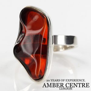 Handmade German Genuine Baltic Amber 925 Silver Elegant Ring WR174 RRP£80!!!