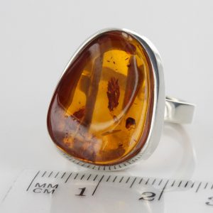 Handmade German Baltic Genuine Amber 925 Silver Elegant Ring WR193 RRP£120!!!