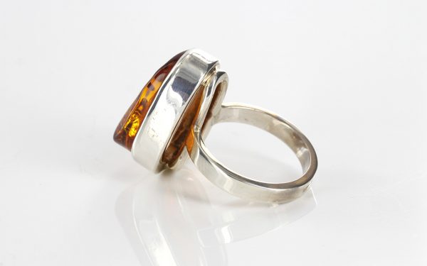 Handmade German Baltic Genuine Amber 925 Silver Elegant Ring WR193 RRP£120!!!