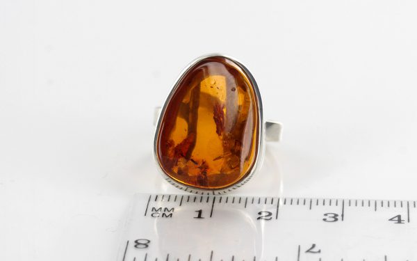 Handmade German Baltic Genuine Amber 925 Silver Elegant Ring WR193 RRP£120!!!