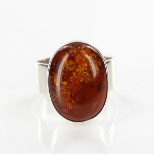 Italian Design German Baltic Amber 925 Silver Handmade Ring WR197 RRP£110!!!